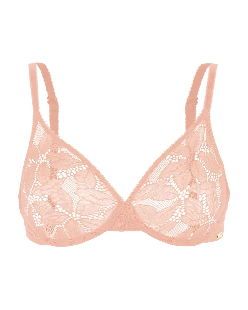 Gossard Glossies Lace Non Padded Sheer Underwired Bra In Light