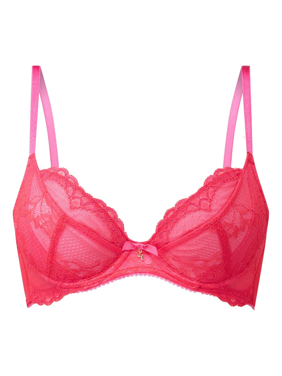 Buy NEXT Women Red Lace Underwired Non Padded Plunge Bra - Bra for Women  2398977