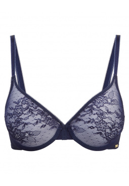 Glossies Sheer Moulded Bra - Violet - – BB Store