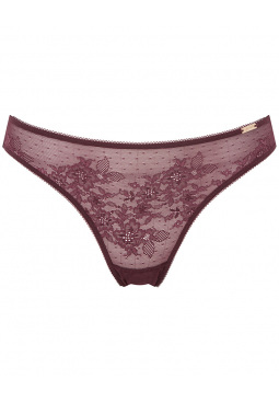  Gossard Women's Glossies Lace Thong, Beige, X-Small
