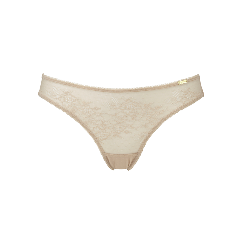 Glossies Thong, Women's Lingerie-Nude Briefs